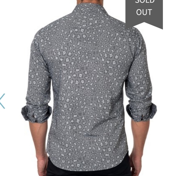 Jared Lang Animal Print Long Sleeve Trim Fit Shirt - Picture 2 of 4